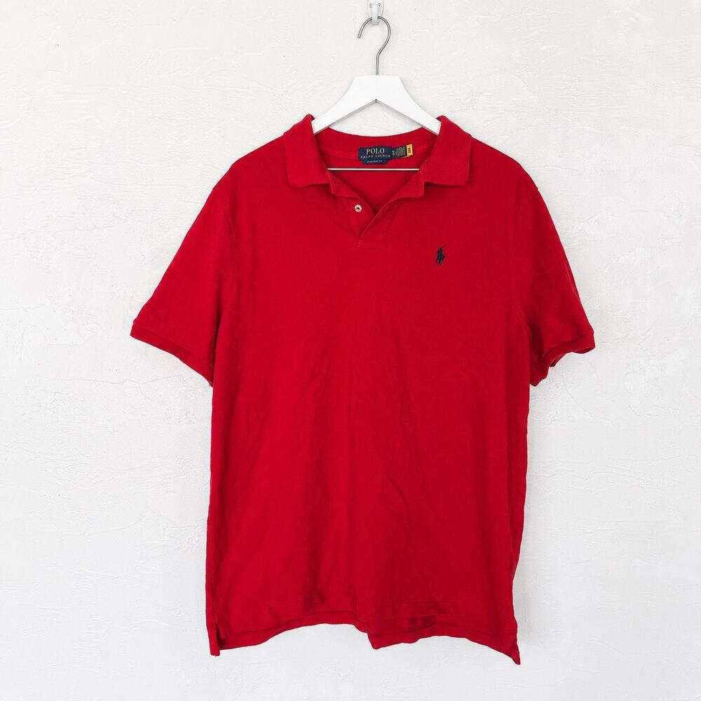 Polo Ralph Lauren Red Classic Fit Cotton Polo Shirt Men’s XL
